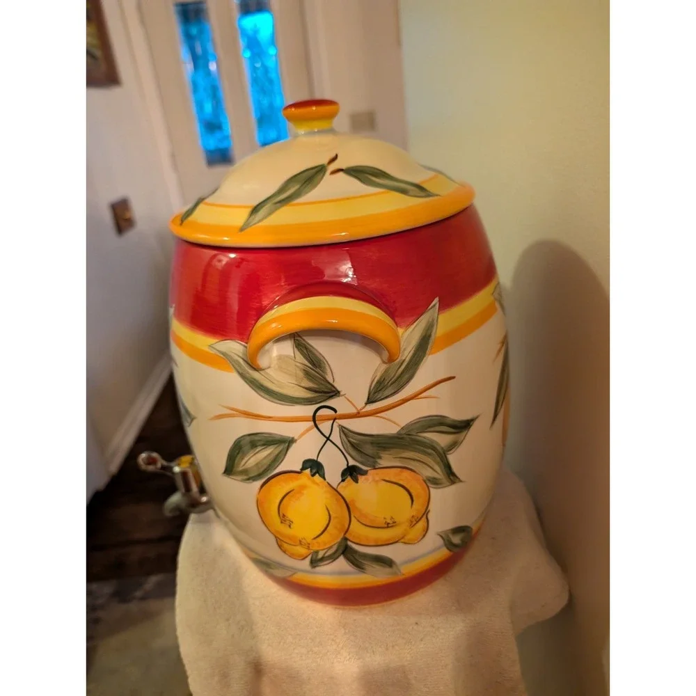 Citrus Breeze TableTops Lifestyle 2.3 Gallon Beverage Dispenser .Italy.Unused